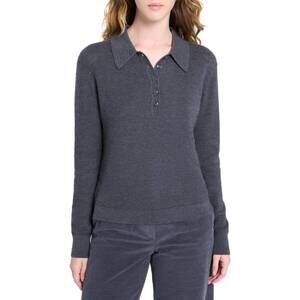 NEW TWP jorden polo top in charcoal